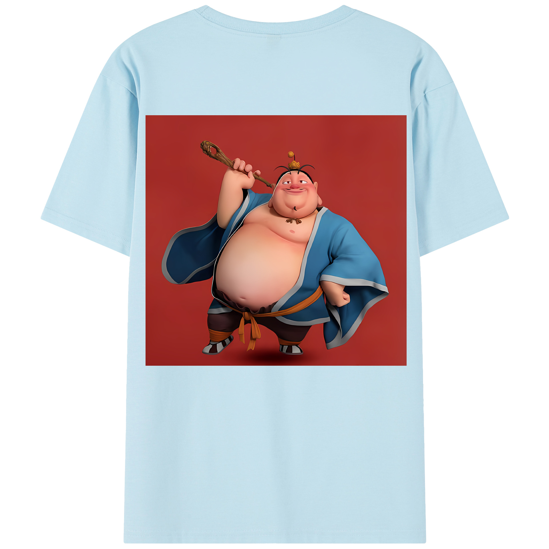 （画像用） Ne Zha 2 ナタ 魔童の大暴れ 綿100％半袖Tシャツ（背面プリント）